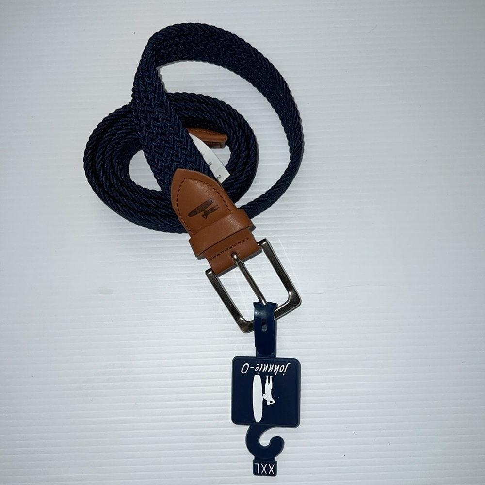 NWT Johnnie-O Melange Woven Belt Navy Blue Size XXL - Picture 5 of 5